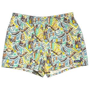 Patagonia Funhoggers Cotton Shorts 4" Thriving Planet Lago Blue XL